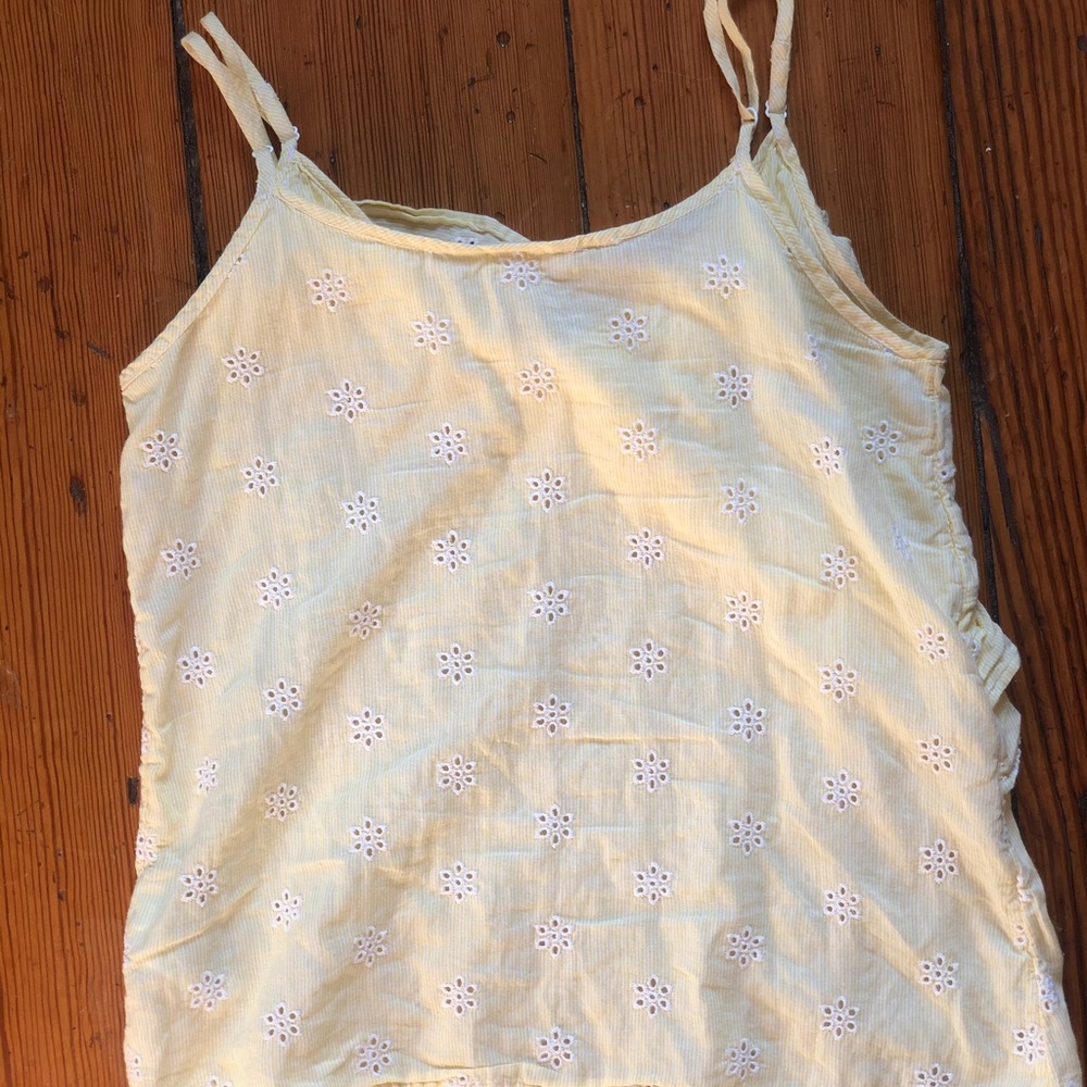 Cute light yellow summer tank top